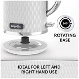 Breville Curve Kettle white and chrome 1.7L, imported from the UK