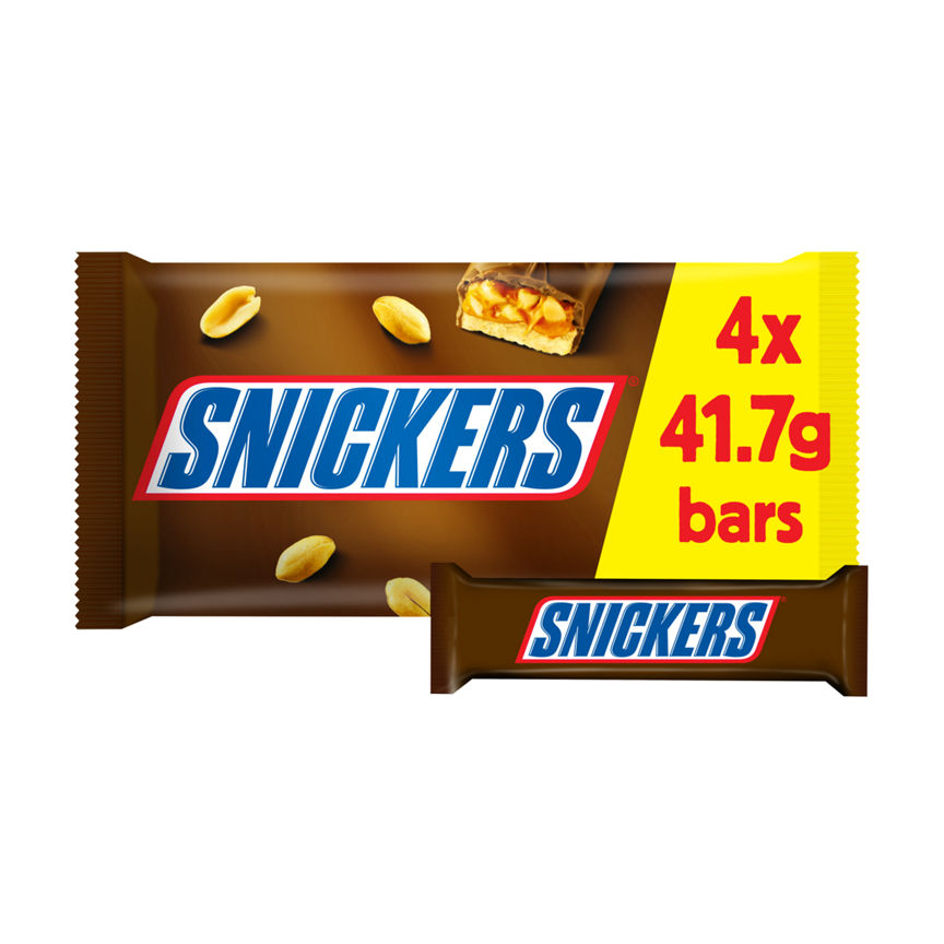 Snickers Bars 4 x 41.7g (166.8g) GOODS ASDA   