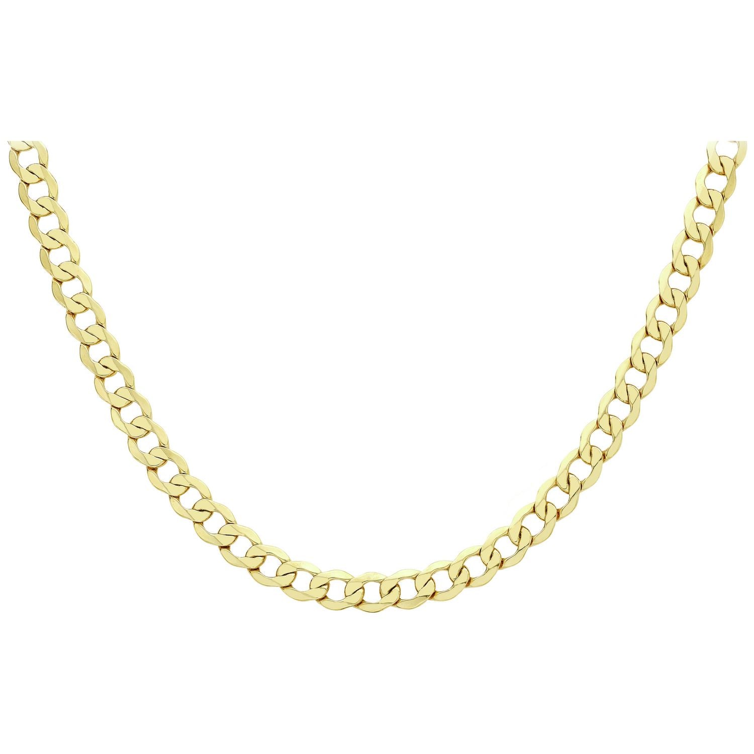 Revere 9ct yellow gold Italian diamond cut 18 inch chain (British brand)