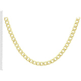 Revere 9ct yellow gold Italian diamond cut 18 inch chain (British brand)