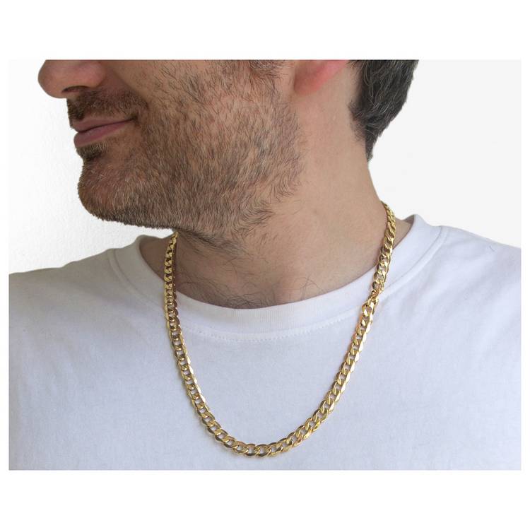 Revere 9ct yellow gold Italian diamond cut chain 22 inch, imported from the UK