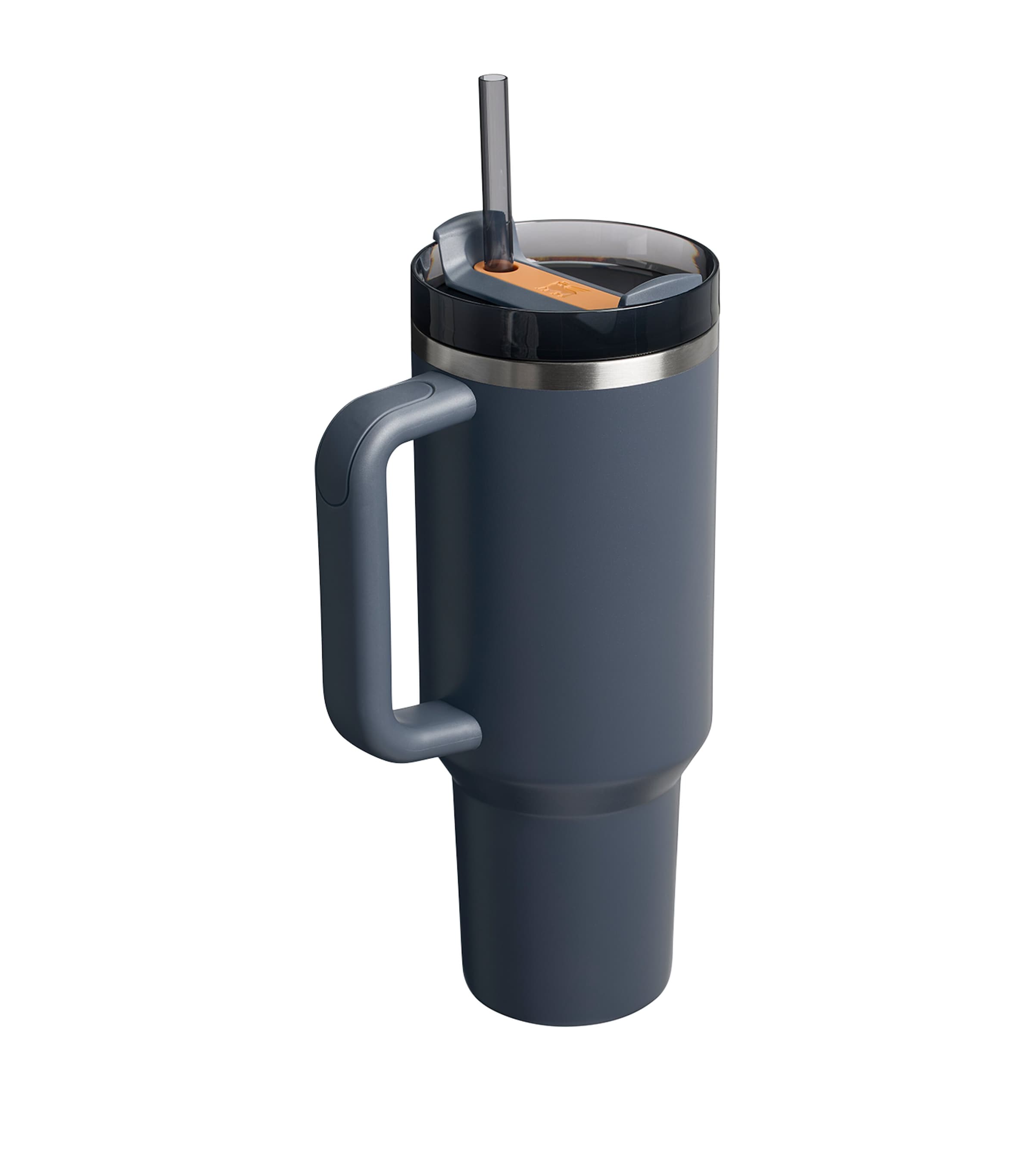 Vacuum-Insulated Stainless Steel Tumbler with Handle and Straw, 1.18L Capacity