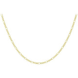 Revere 9ct yellow gold figaro link chain 51cm, imported from the UK