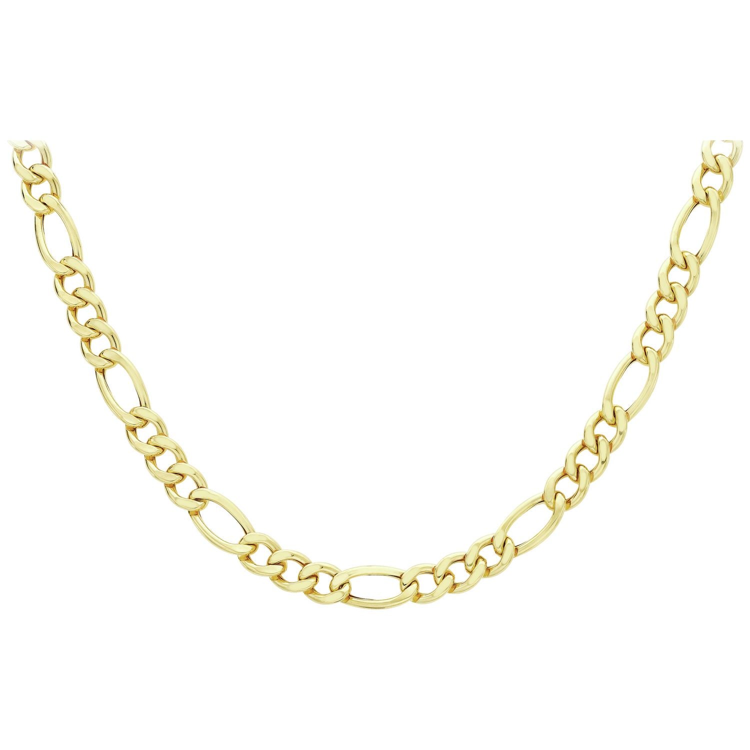 Revere 9ct yellow gold figaro chain 20 inch, imported from the UK