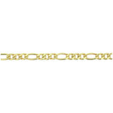 Revere 9ct gold Figaro link bracelet with polished finish (British brand)