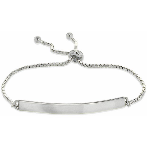Revere sterling silver ID slider bracelet 25cm - British product