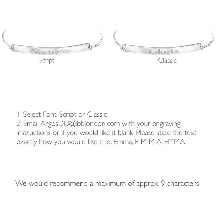 Revere sterling silver ID slider bracelet 25cm - British product