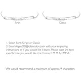 Revere sterling silver ID slider bracelet 25cm - British product
