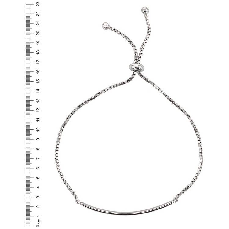 Revere sterling silver ID slider bracelet 25cm - British product