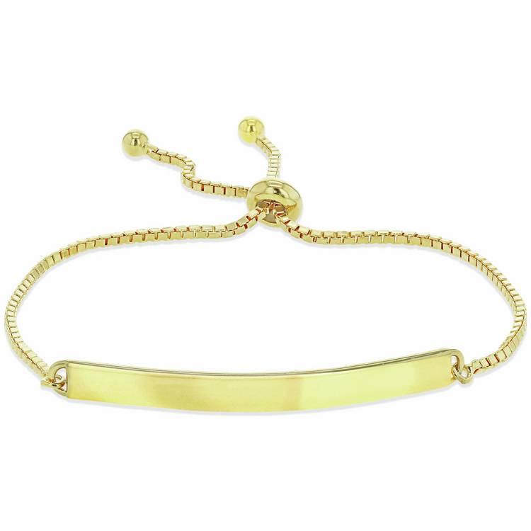 Revere 18ct Gold Plated Personalised ID Bracelet