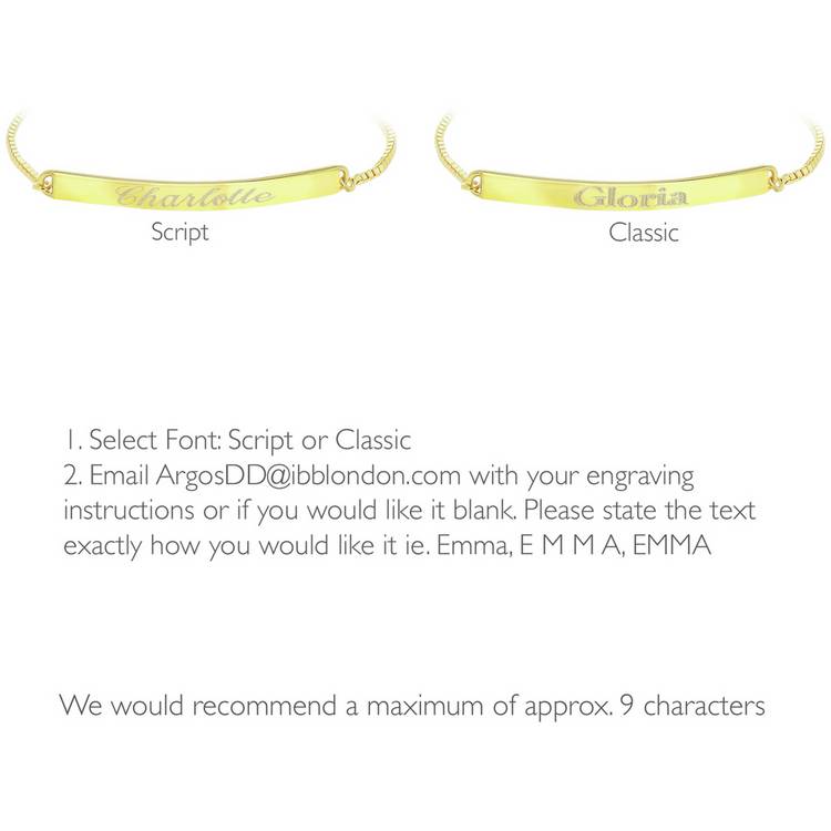 Revere 18ct gold plated sterling silver ID bracelet, UK version
