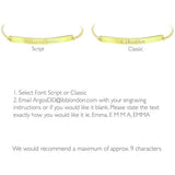 Revere 18ct gold plated sterling silver ID bracelet, UK version