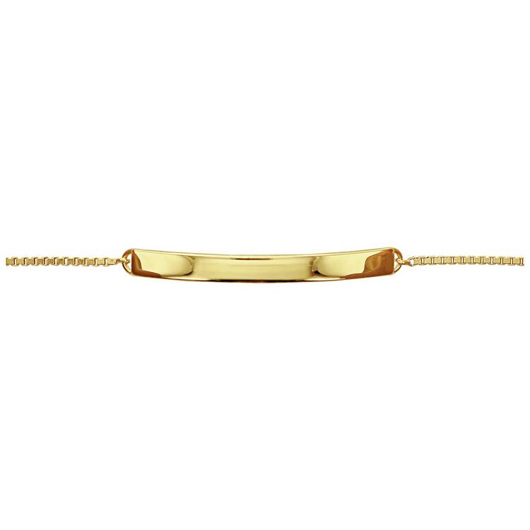 Revere 18ct gold plated sterling silver ID bracelet, UK version