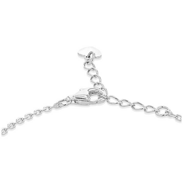 Revere sterling silver personalised heart charm ID bracelet (British brand)