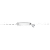Revere sterling silver personalised heart charm ID bracelet (British brand)