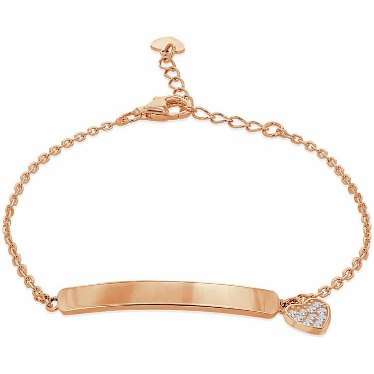 Revere rose gold plated ID bracelet 19cm (British brand)