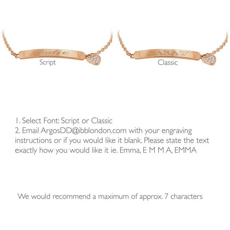 Revere rose gold plated ID bracelet 19cm (British brand)