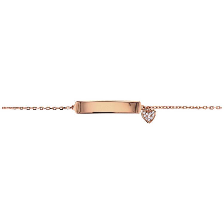Revere rose gold plated ID bracelet 19cm (British brand)