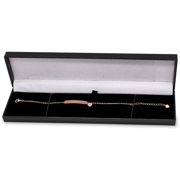 Revere rose gold plated ID bracelet 19cm (British brand)