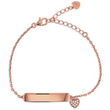 Revere rose gold plated ID bracelet 19cm (British brand)