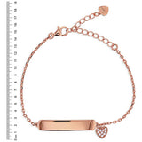 Revere rose gold plated ID bracelet 19cm (British brand)