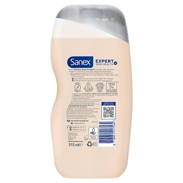 Sanex Expert+ Micellar Hypoallergenic Shower Gel 515ml GOODS Superdrug   