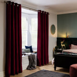 Habitat Thermal Chenille Blackout Eyelet Curtains - Berry -168x229cm