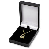 Revere gold plated personalised padlock necklace (British brand)