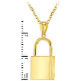 Revere gold plated personalised padlock necklace (British brand)