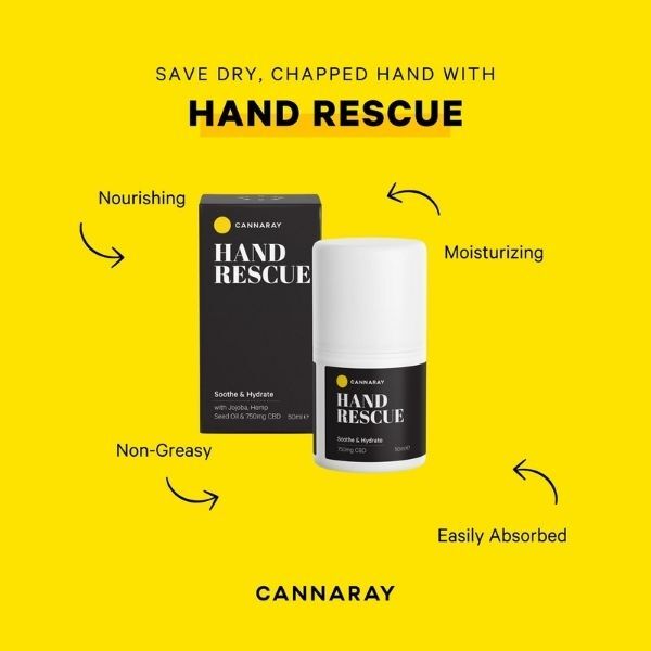 Cannaray Hand Rescue hand cream 750mg CBD 50ml - British product