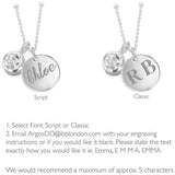 Revere pendant April birthstone 46cm - British product