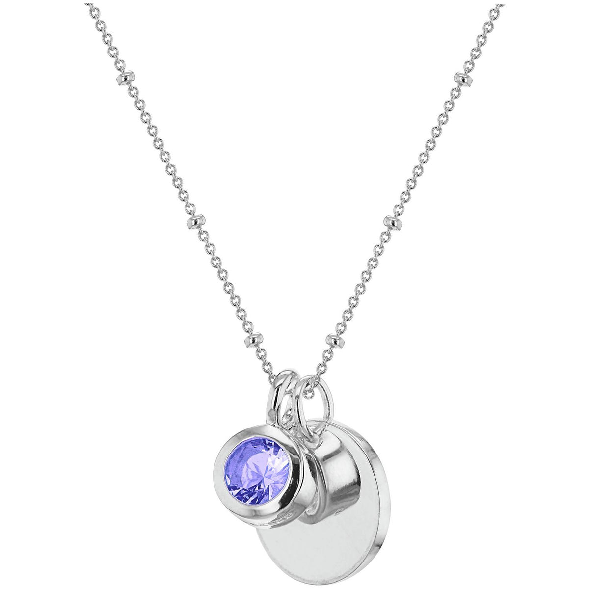 Revere sterling silver June birthstone pendant 46cm, imported from the UK