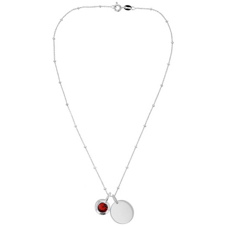 Revere personalised pendant July birthstone cubic zirconia - British product