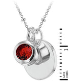 Revere personalised pendant July birthstone cubic zirconia - British product