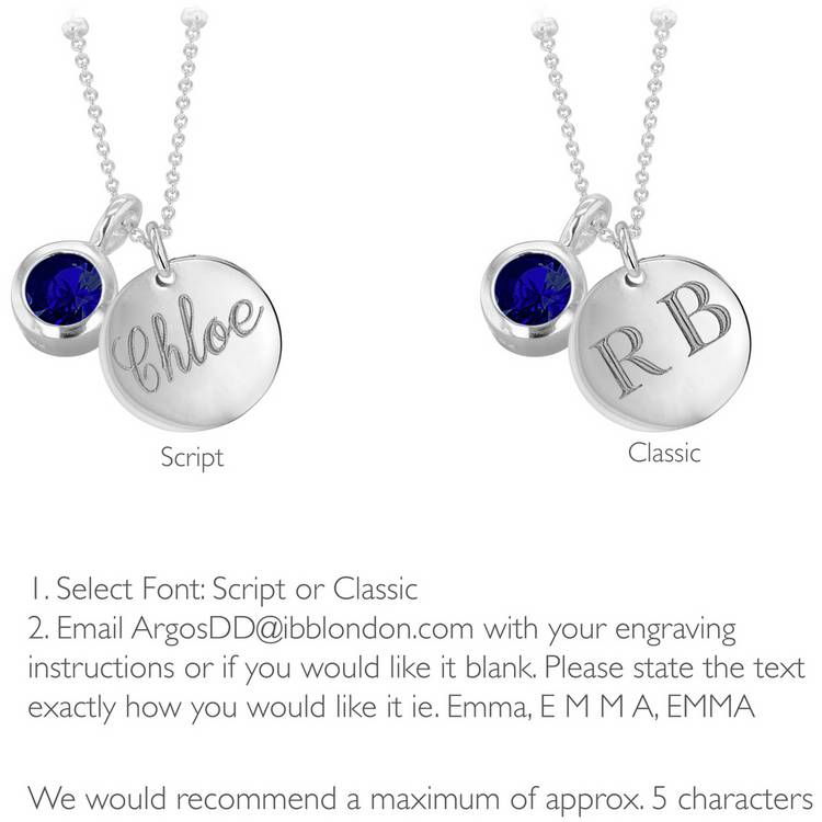 Revere sterling silver pendant set September birthstone - British product