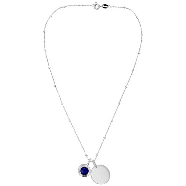 Revere sterling silver pendant set September birthstone - British product