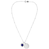 Revere sterling silver pendant set September birthstone - British product