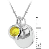 Revere personalisable pendant set with November birthstone 46cm, UK version