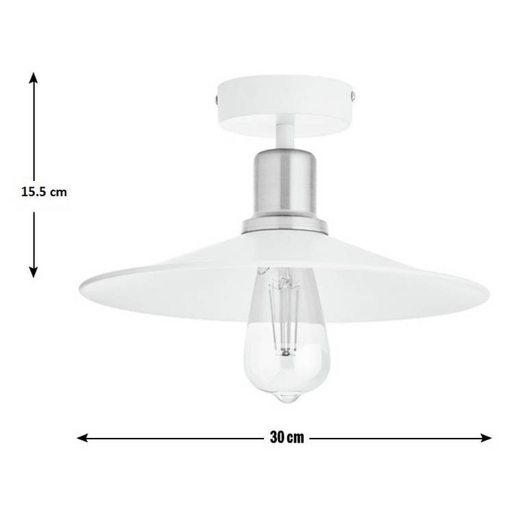 Habitat Pixie flush ceiling light off white, imported from the UK