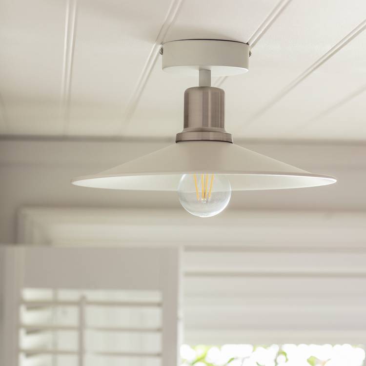 Habitat Pixie flush ceiling light off white, imported from the UK