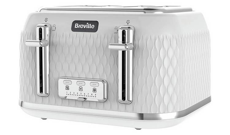 Breville VTT911 Curve 4 Slice Toaster - White and Chrome GOODS Argos