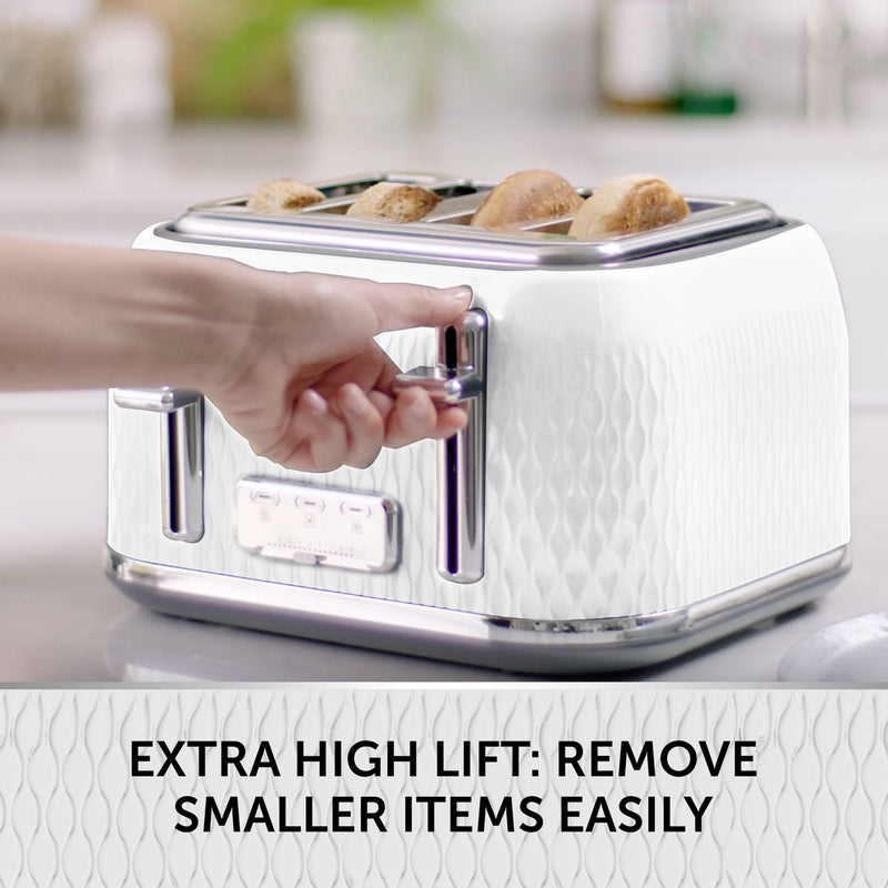 Breville VTT911 Curve 4 slice toaster White and Chrome (British brand)