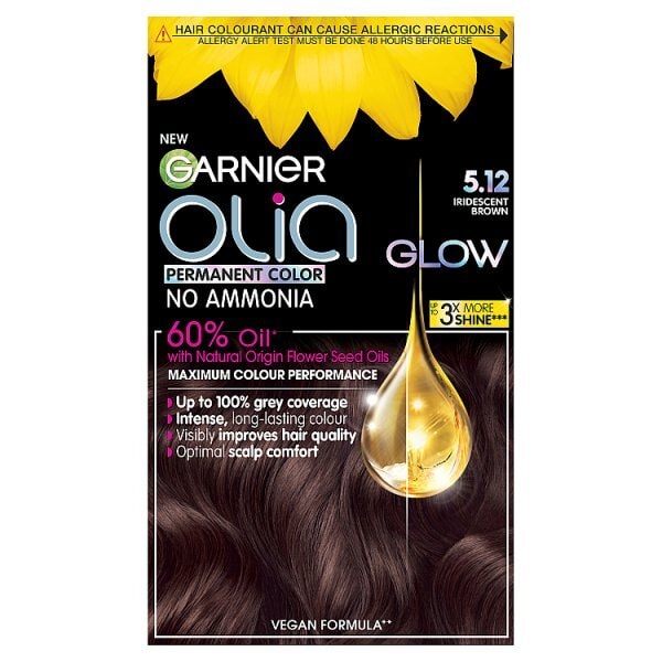 Garnier Olia Glow Permanent Hair Dye Iridescent Brown 5.12 GOODS Superdrug   