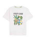 Roberto Cavalli cotton tropical logo T-shirt 4-14 years, imported from the UK