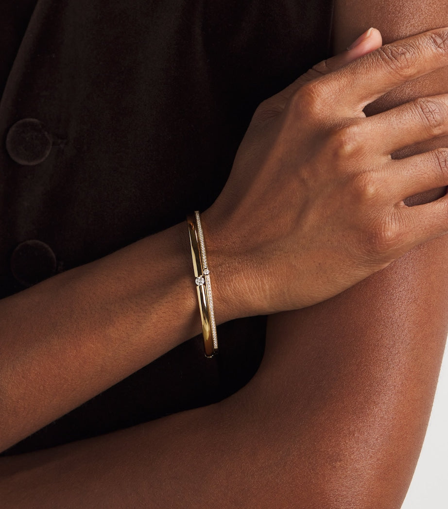 Persée yellow gold diamond Zeus bangle, imported from the UK
