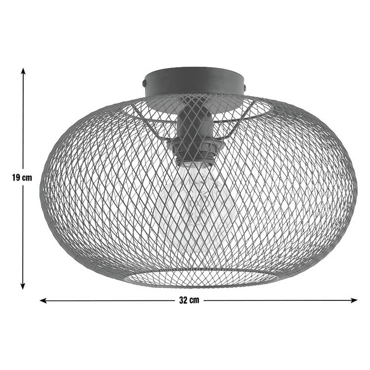 Habitat Tumba mesh flush ceiling light black 32cm (British brand)