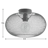 Habitat Tumba mesh flush ceiling light black 32cm (British brand)
