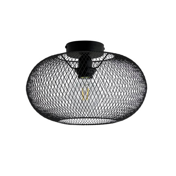 Habitat Tumba mesh flush ceiling light black 32cm (British brand)