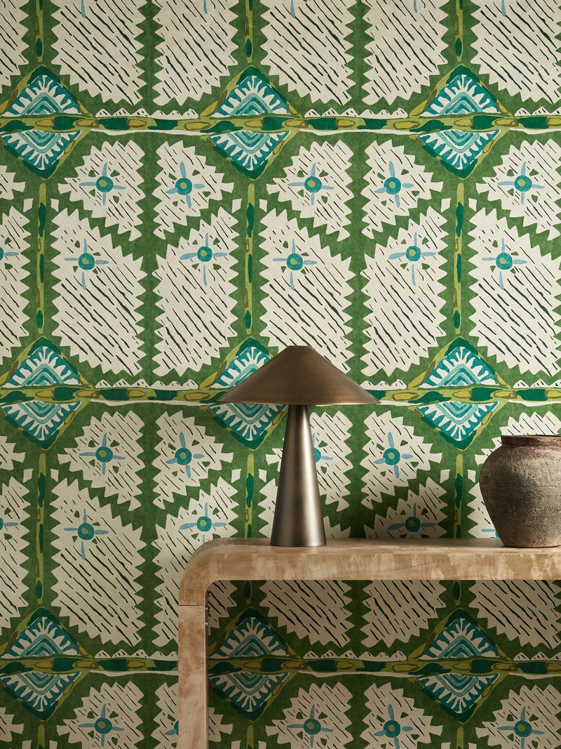 Harlequin Brocha Zamora Wallpaper in Beechwood Lagoon, 10m x 52cm