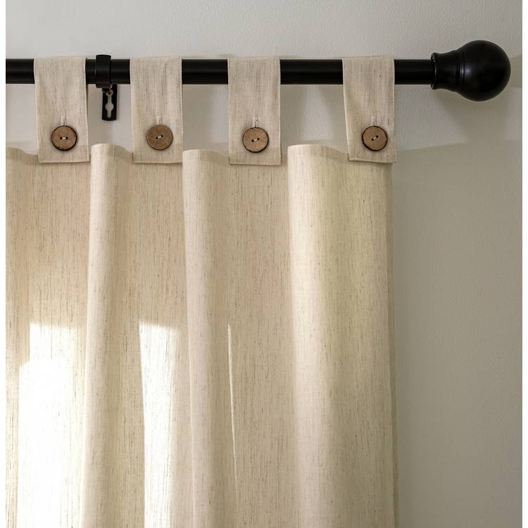 Habitat button voile tab top panel natural - UK version